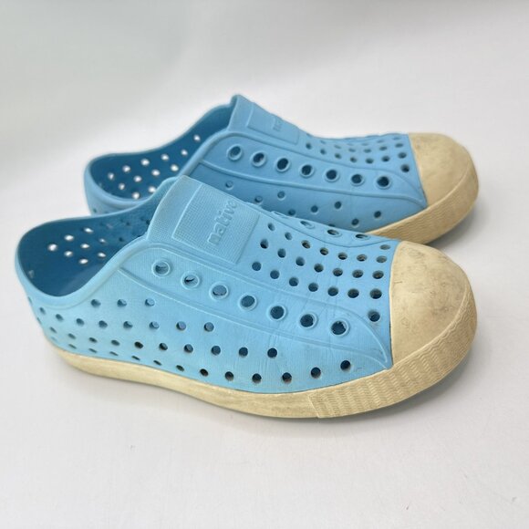 Native Shoes Kids Size C12 Blue Jefferson Slip‎ On Rubber Water Washable Beach - Picture 2 of 9